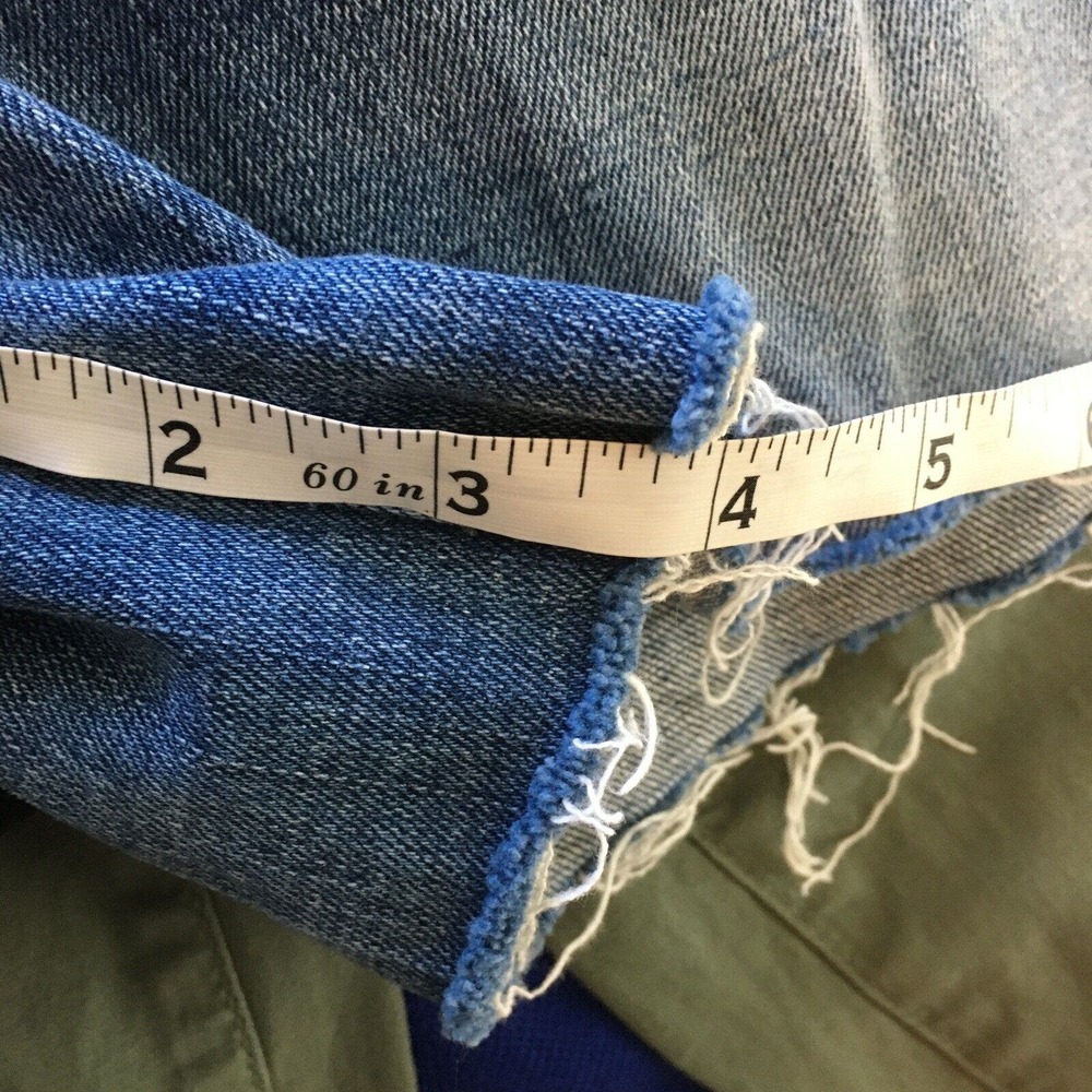 Holding Horses Anthropologie Shorts Womens Sz 26 Blue Mid Rise Cut Off Denim - Picture 7 of 12